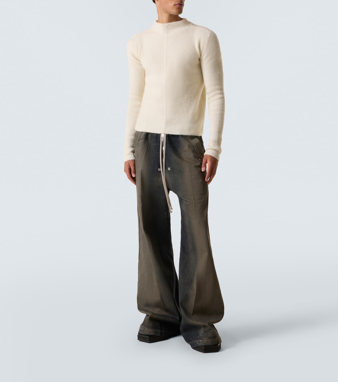 Jersey acanalado en mezcla de alpaca | Rick Owens