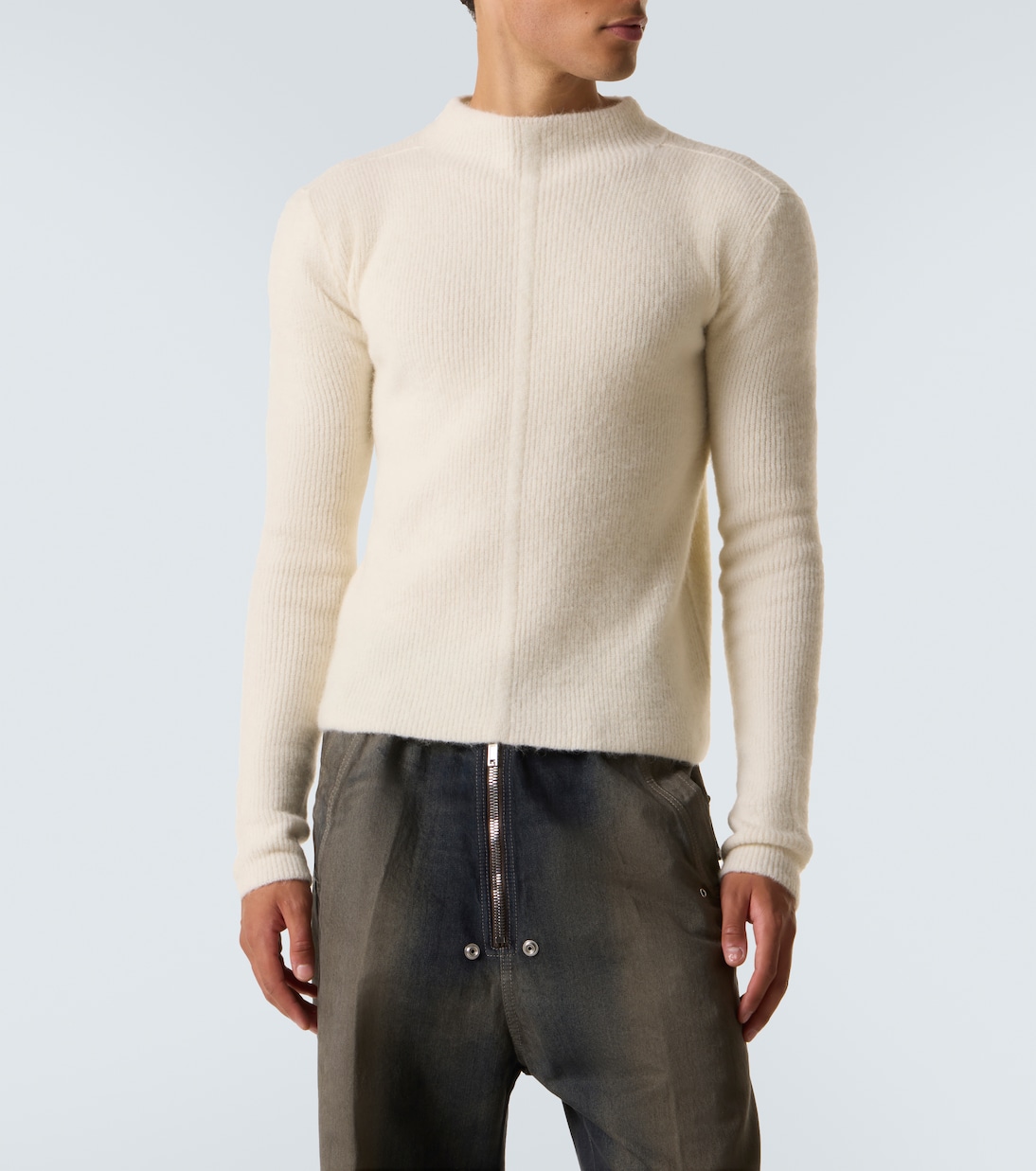 Jersey acanalado en mezcla de alpaca | Rick Owens