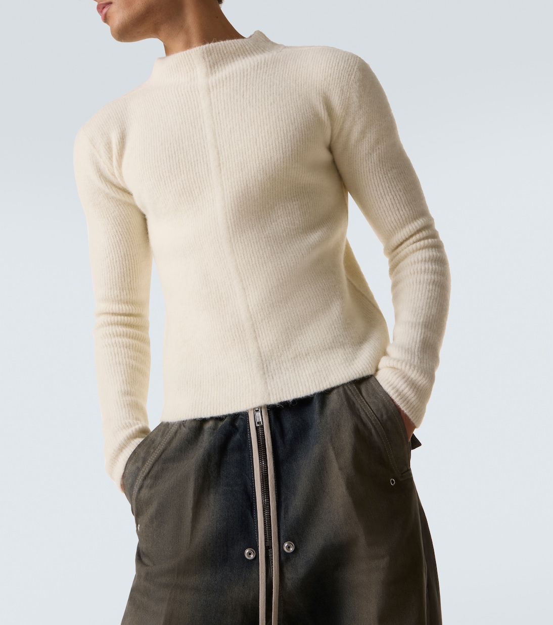 Jersey acanalado en mezcla de alpaca | Rick Owens