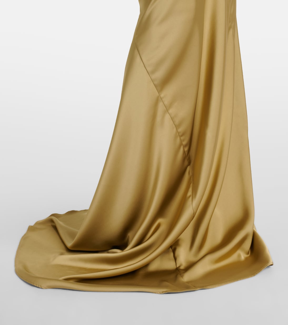 Draped one-shoulder lamé gown | Entire Studios