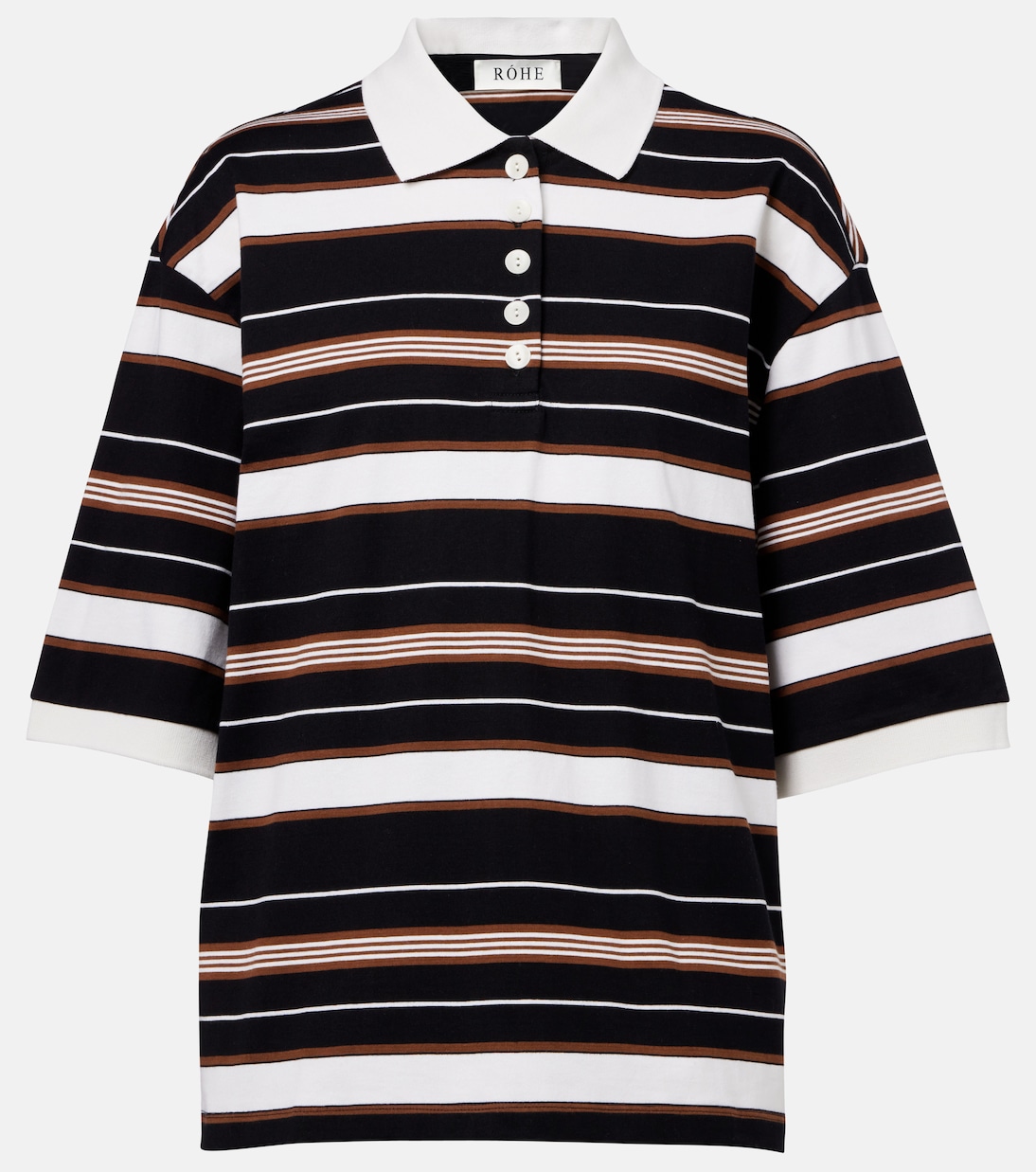 Polo in cotone a righe | Róhe