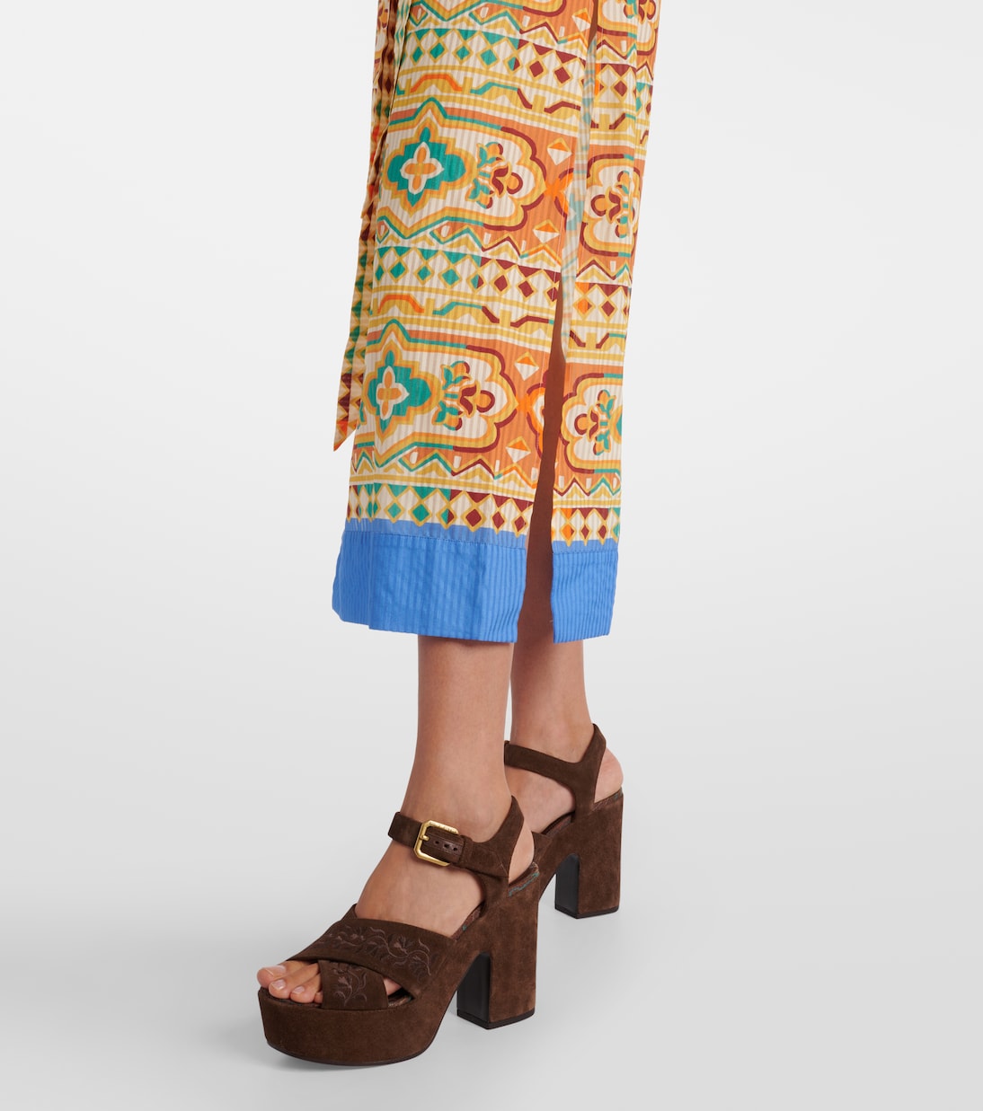 Robe midi imprimée en coton et soie | Etro