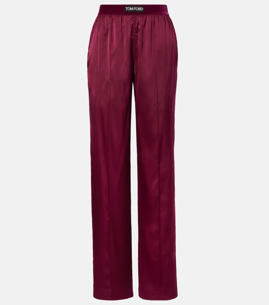 Pantalon ample en satin de soie mélangée | Tom Ford