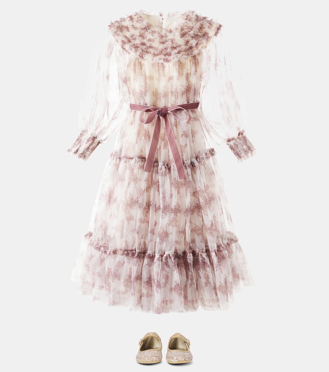 Domenica toile de jouy tulle dress | C'era Una Volta