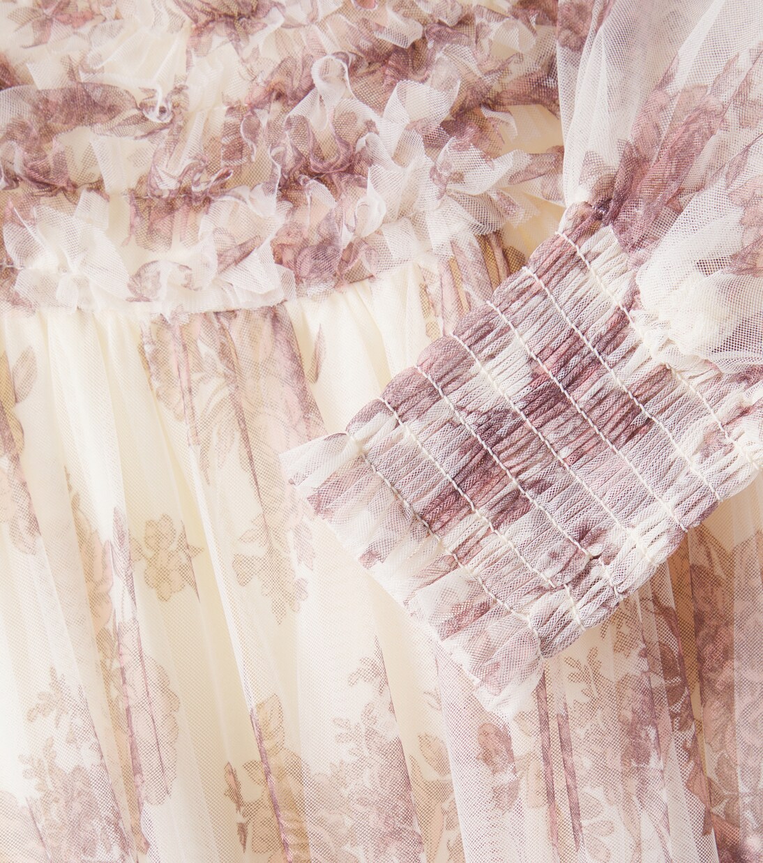 Domenica toile de jouy tulle dress | C'era Una Volta
