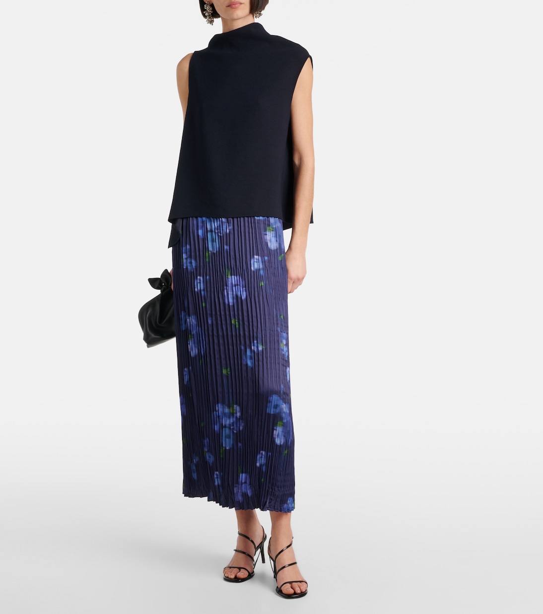 Plissierter Midirock Poppy Blur | Vince