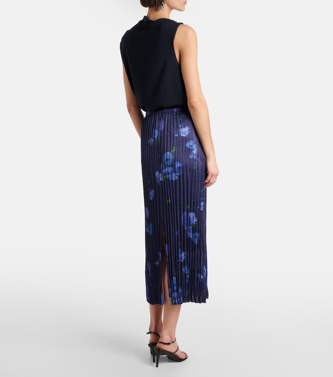 Plissierter Midirock Poppy Blur | Vince