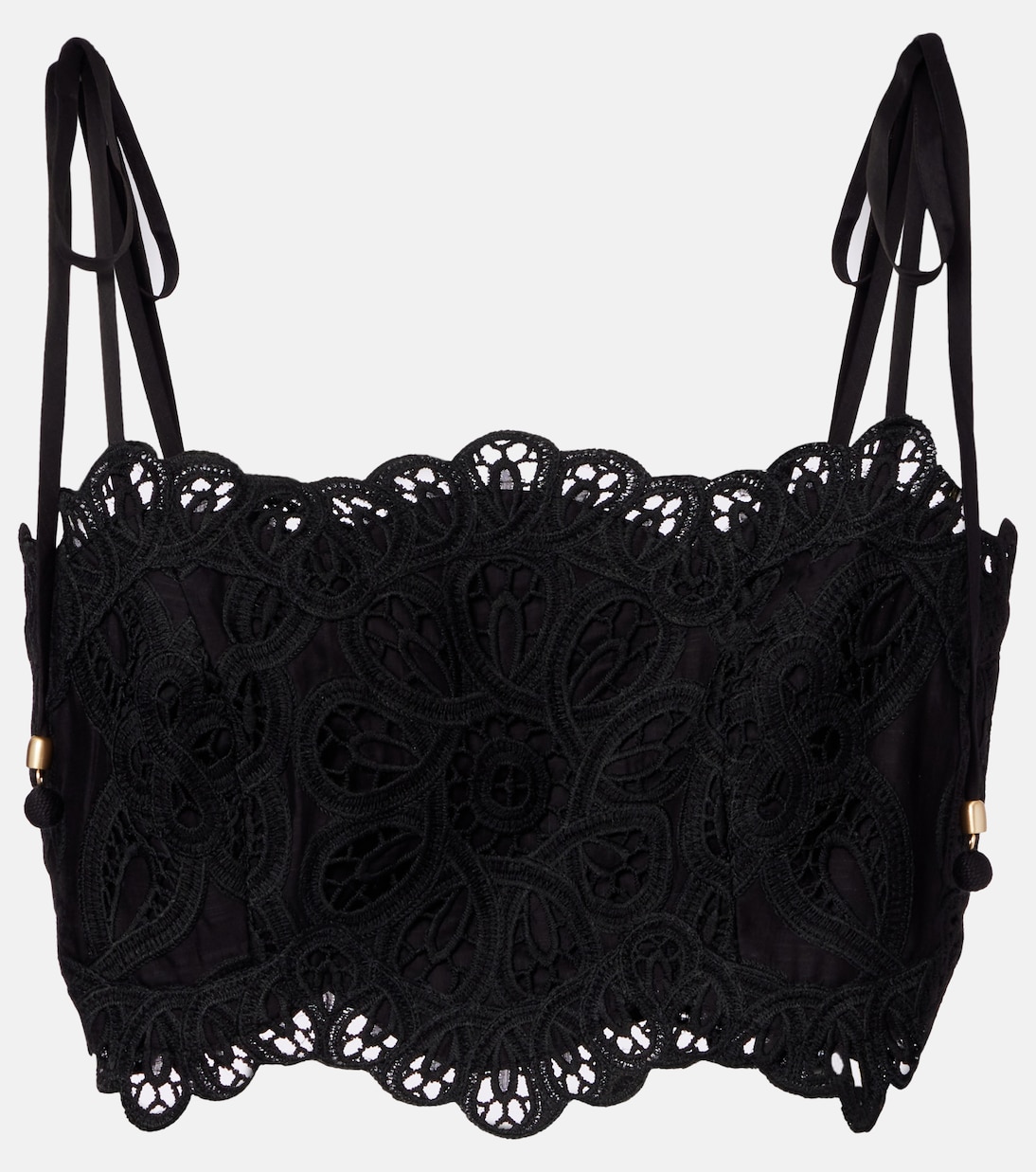 Top raccouci Rhiannon brodé en coton | Zimmermann