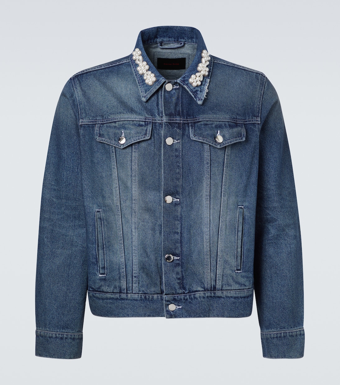 Embellished cropped denim jacket | Simone Rocha