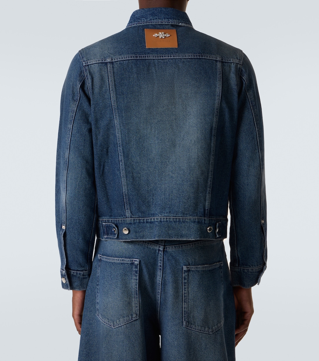 Embellished cropped denim jacket | Simone Rocha