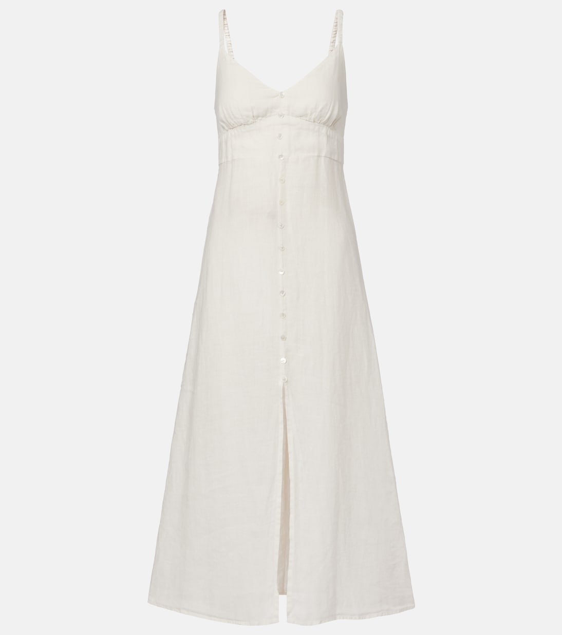Vestido midi Janet de lino | Velvet