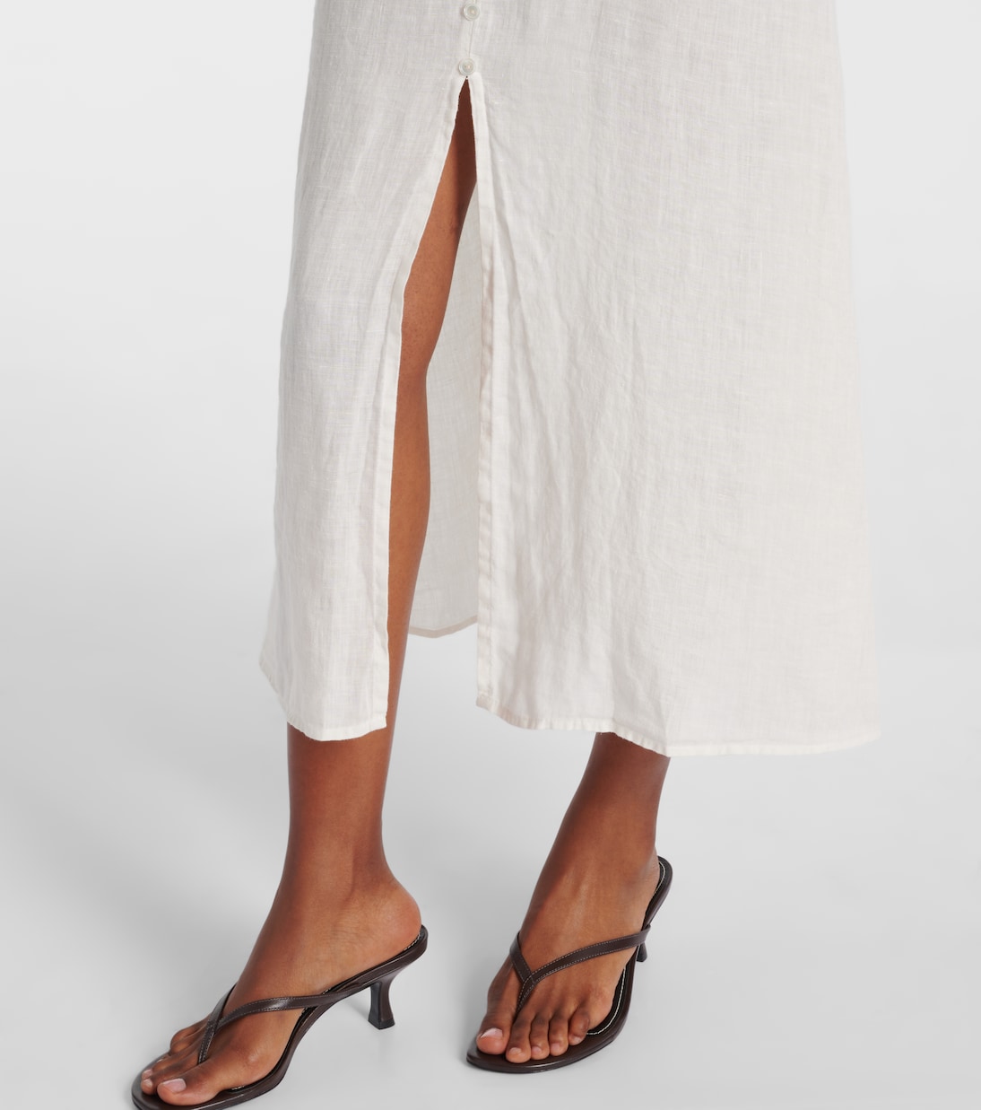 Vestido midi Janet de lino | Velvet