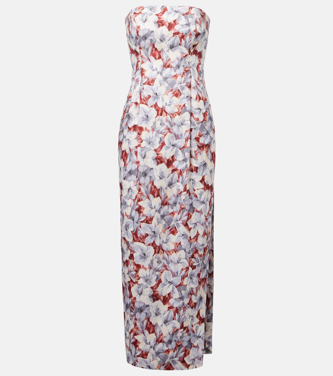 Robe longue Rosalie en lin à fleurs | Posse