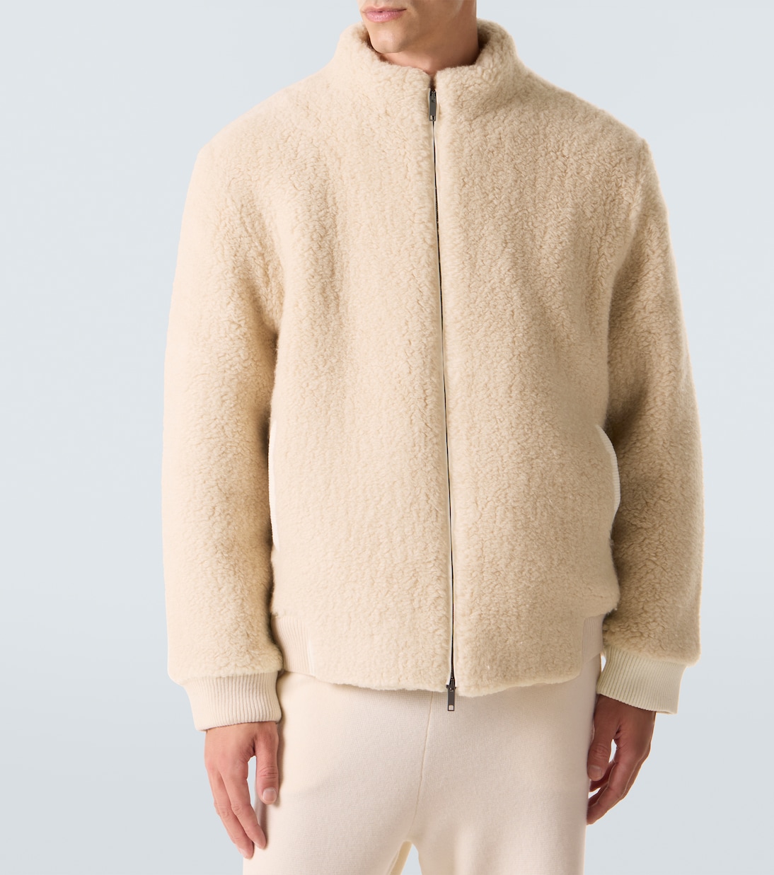 T-Bird cashmere jacket with emerald | God's True Cashmere