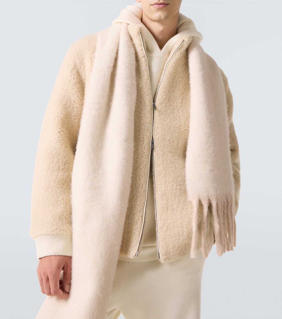 T-Bird cashmere jacket with emerald | God's True Cashmere