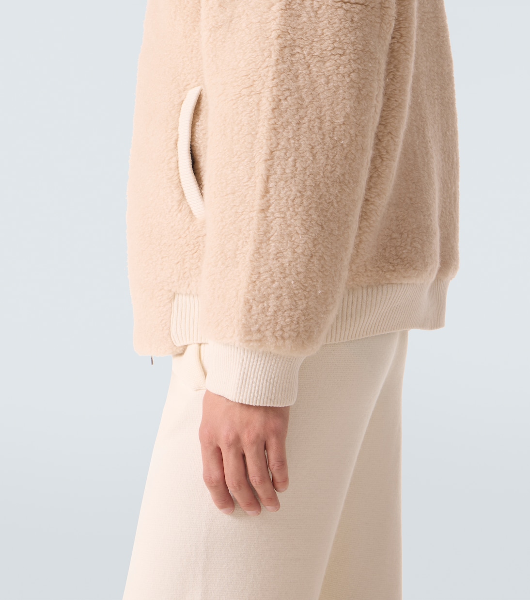 T-Bird cashmere jacket with emerald | God's True Cashmere