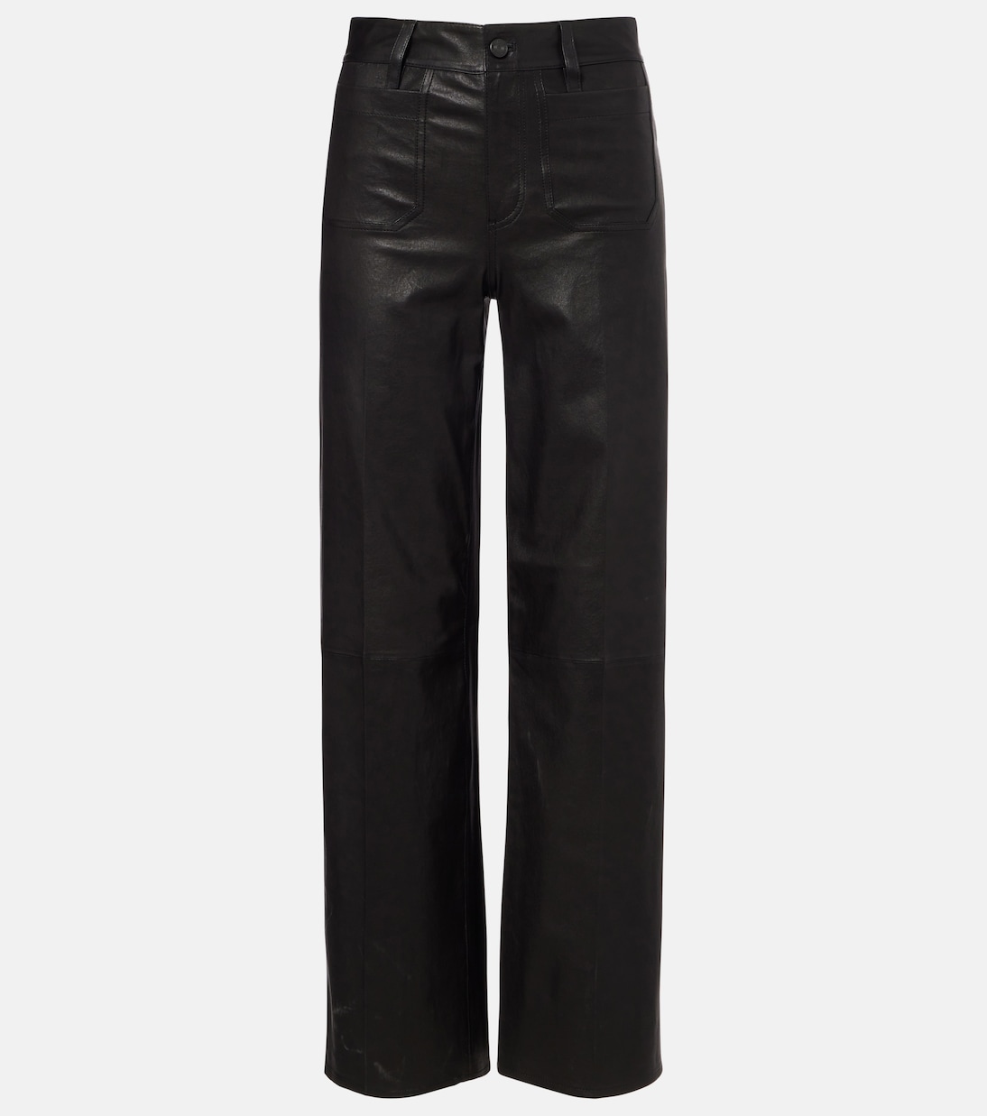 Le Slim Palazzo high-rise leather pants | Frame
