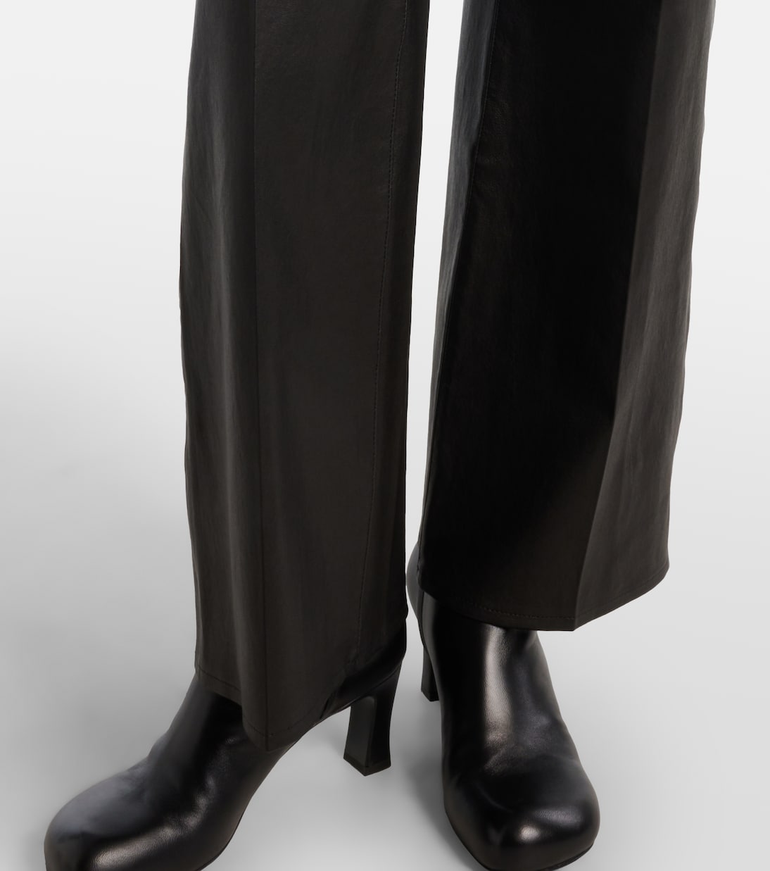 Le Slim Palazzo high-rise leather pants | Frame