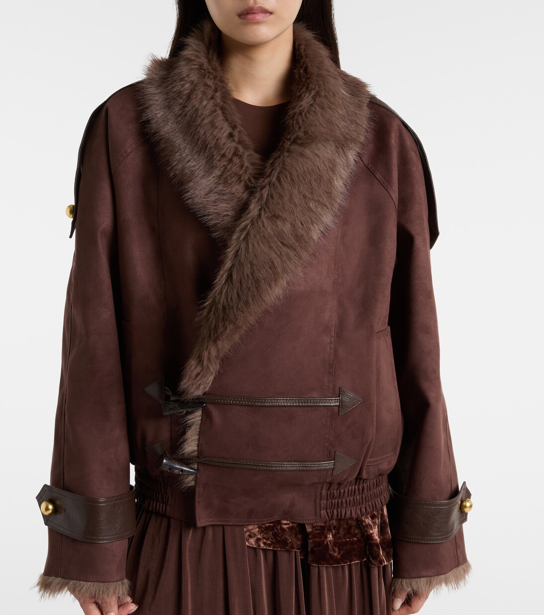 Reversible faux fur jacket | Xu Zhi