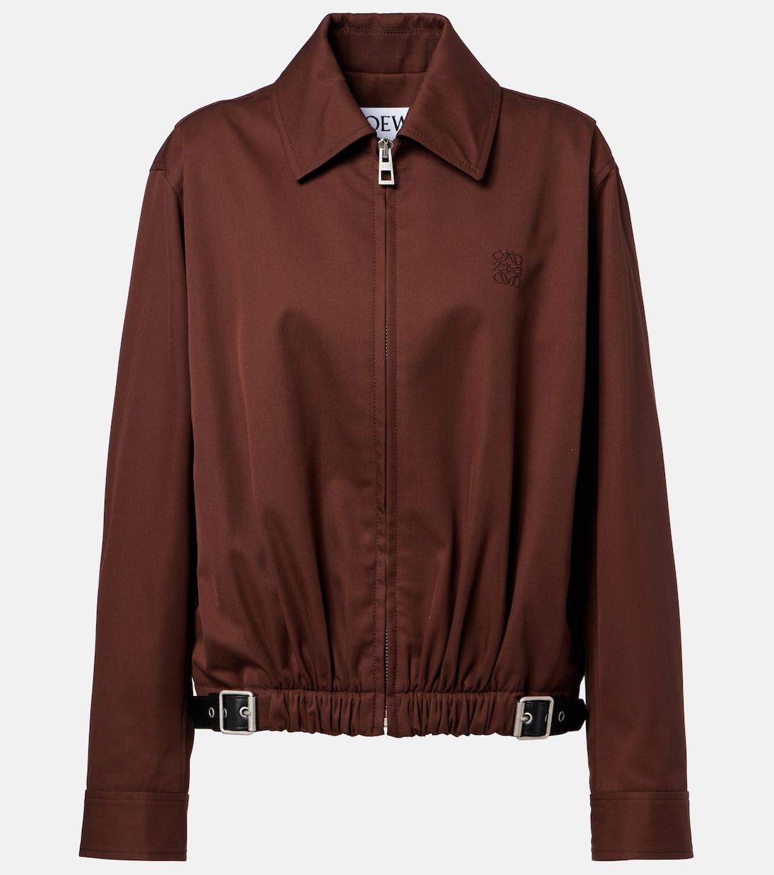 Belted cotton and silk twill blouson | Loewe