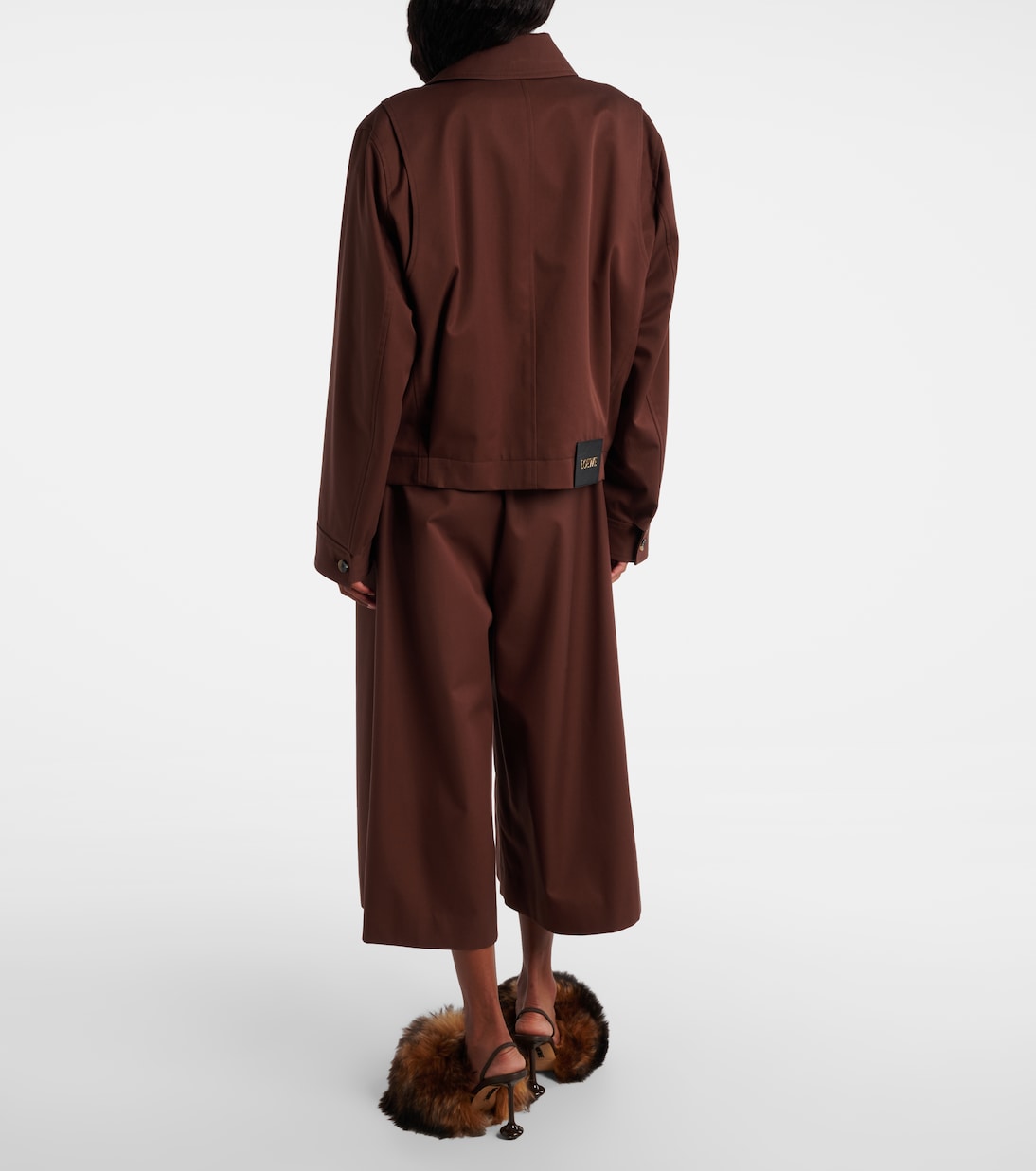 Belted cotton and silk twill blouson | Loewe