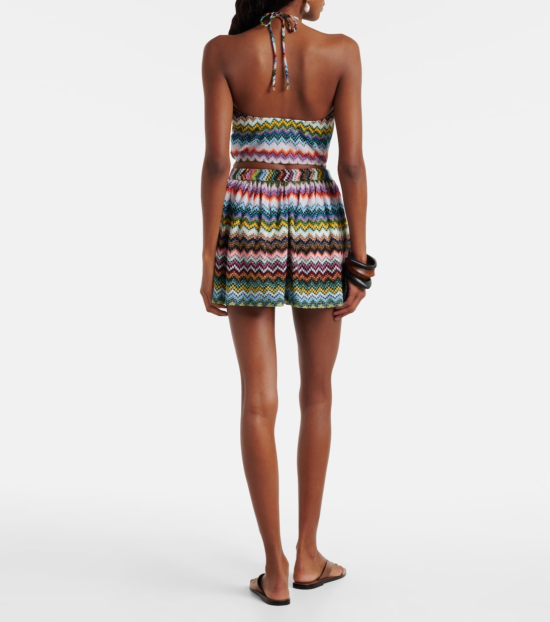 Zig Zag lamé Bermuda shorts | Missoni
