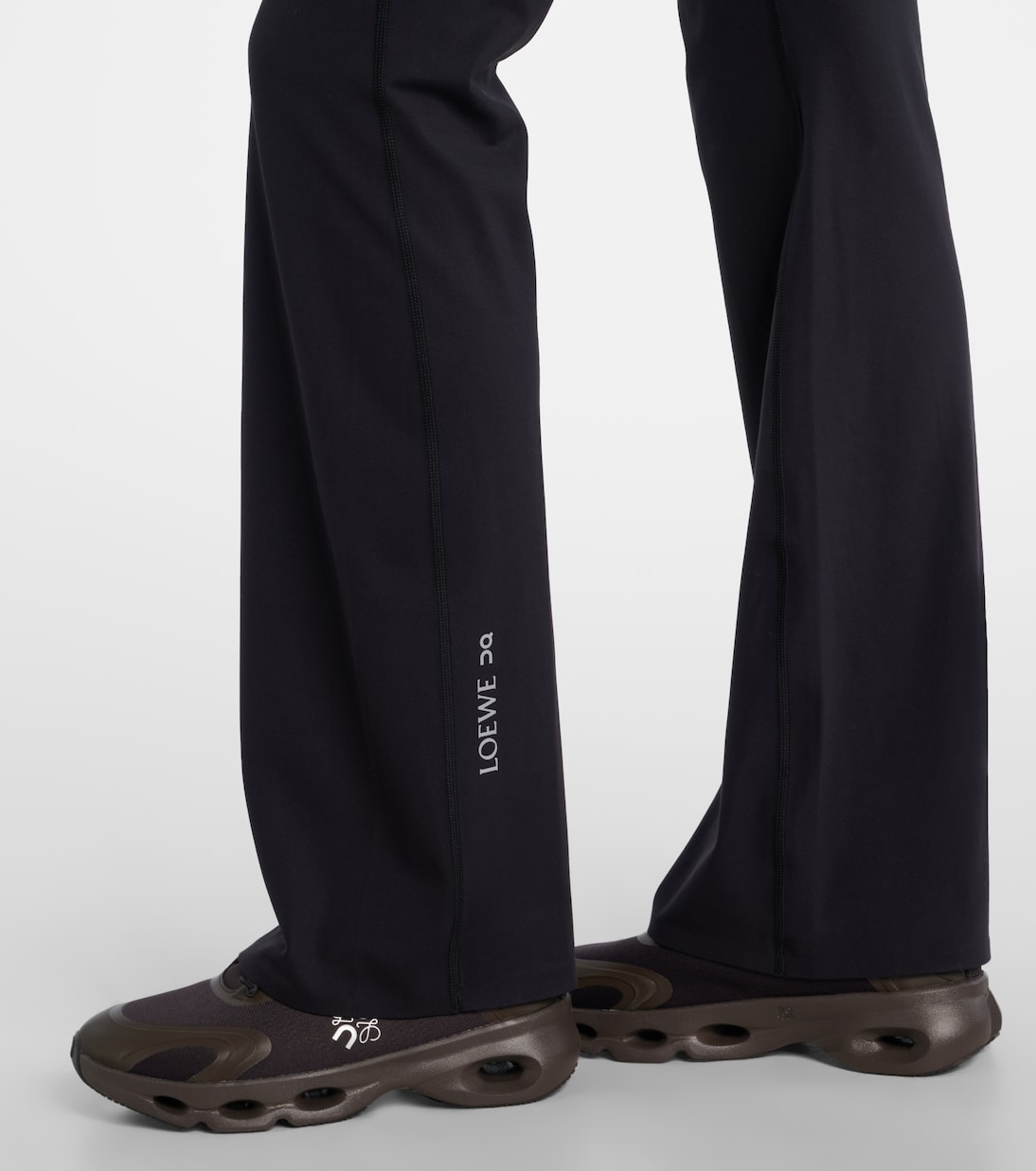 x On high-rise flared leggings | Loewe