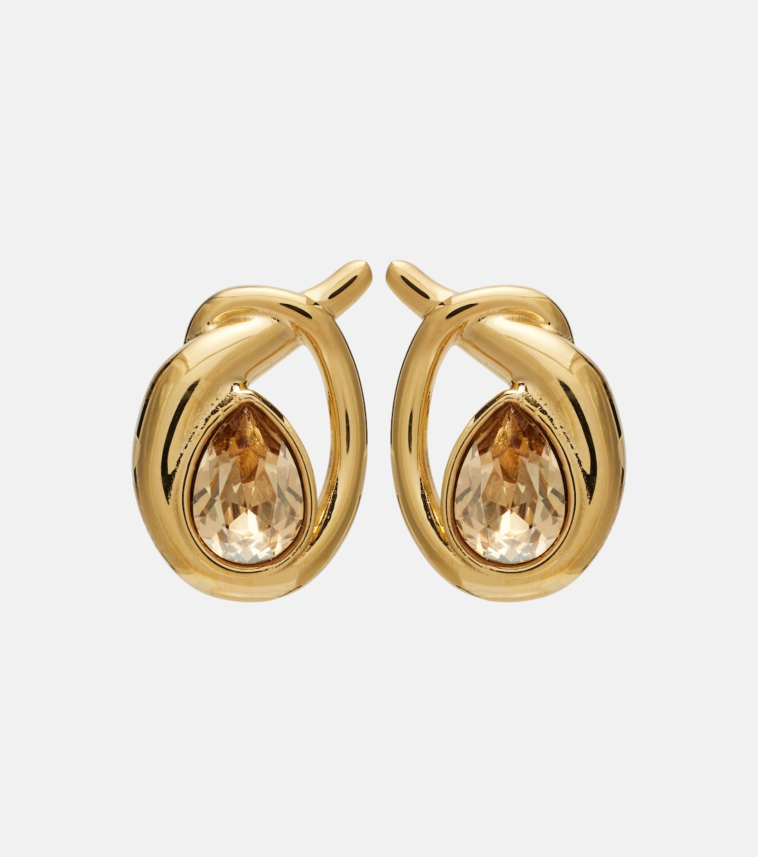 Looped crystal-embellished earrings | Oscar de la Renta