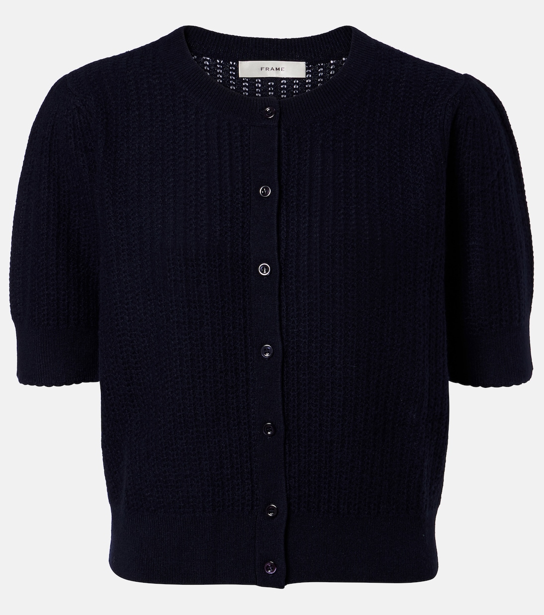 Ladder pointelle cashmere cardigan | Frame