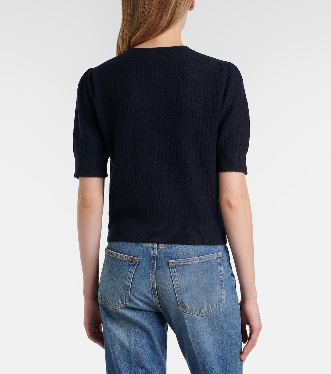 Ladder pointelle cashmere cardigan | Frame