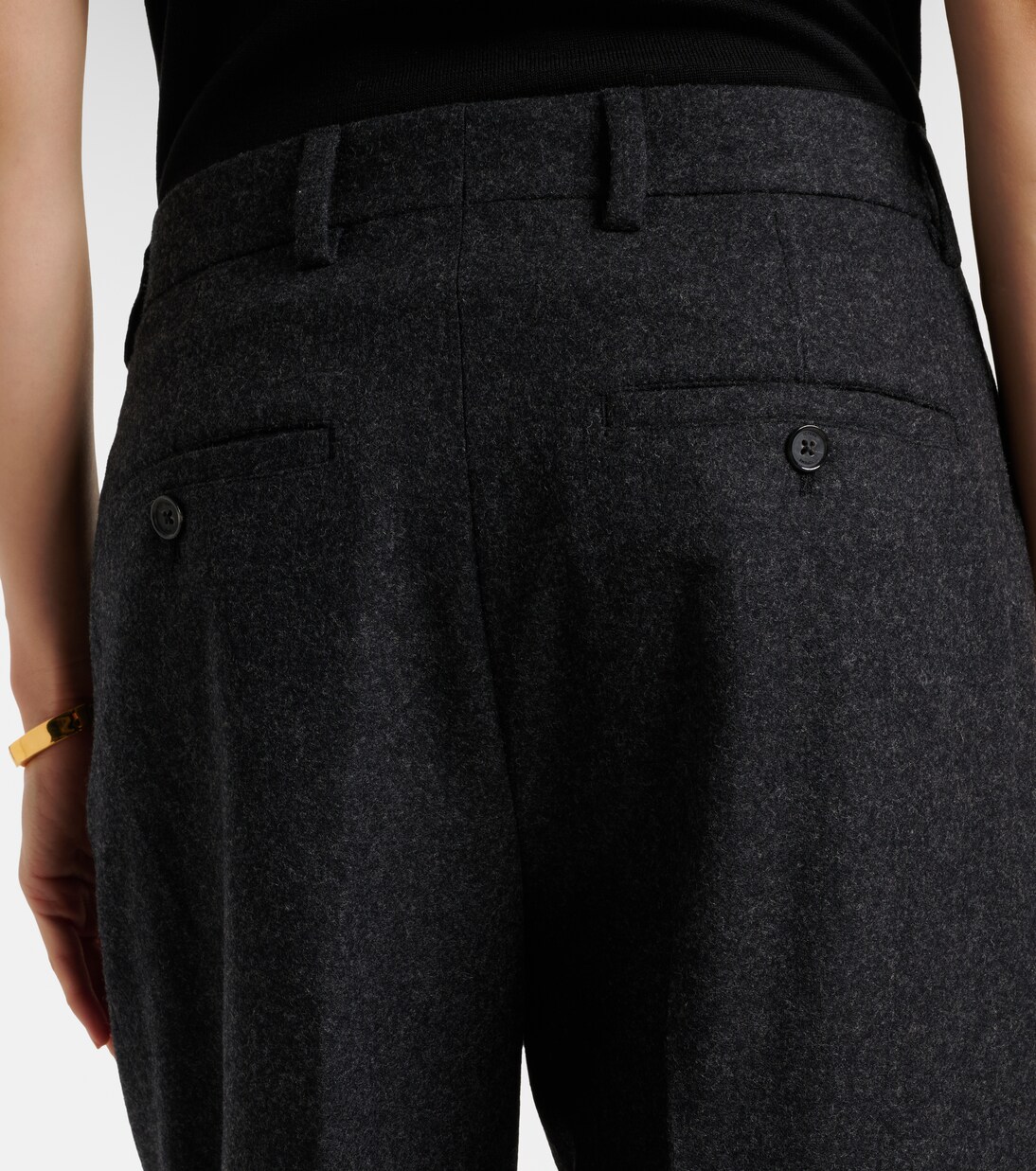 Gerade Hose aus Flanell aus einem Wollgemisch | Toteme