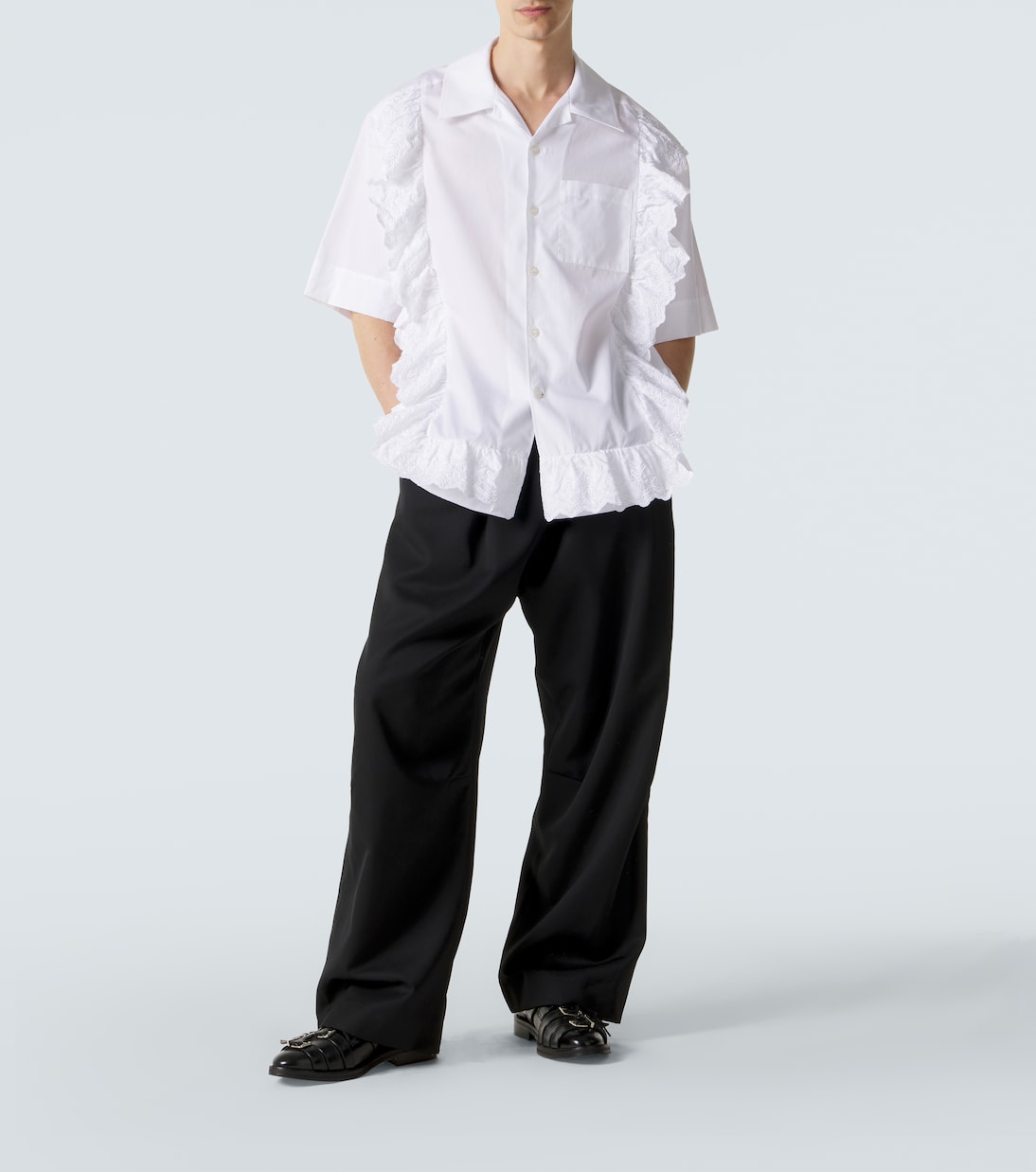 Pantalon ample en crêpe de satin | Simone Rocha