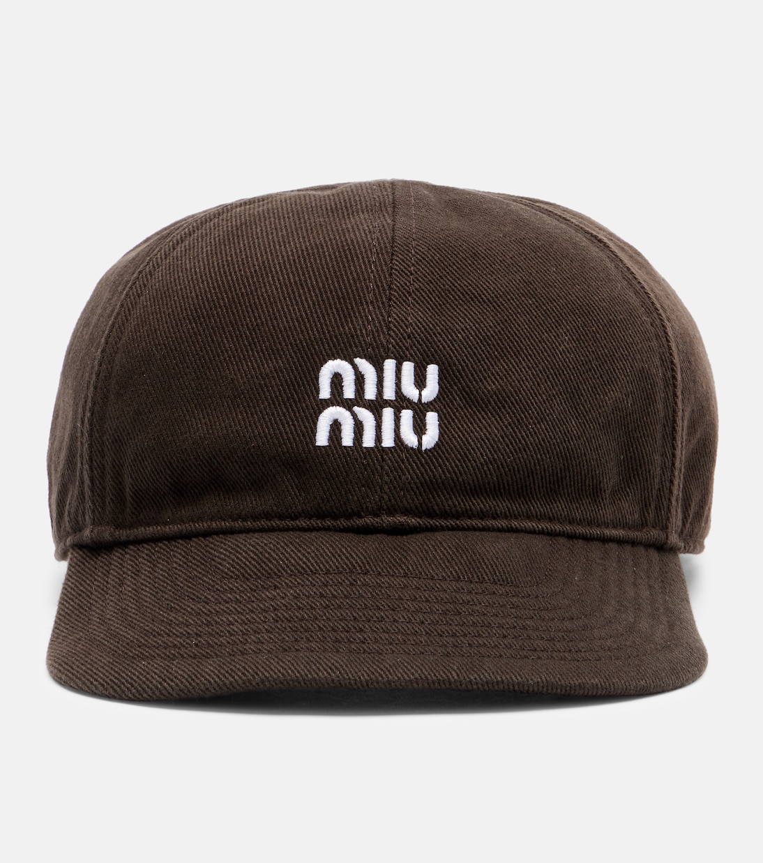 Logo cotton baseball cap | Miu Miu