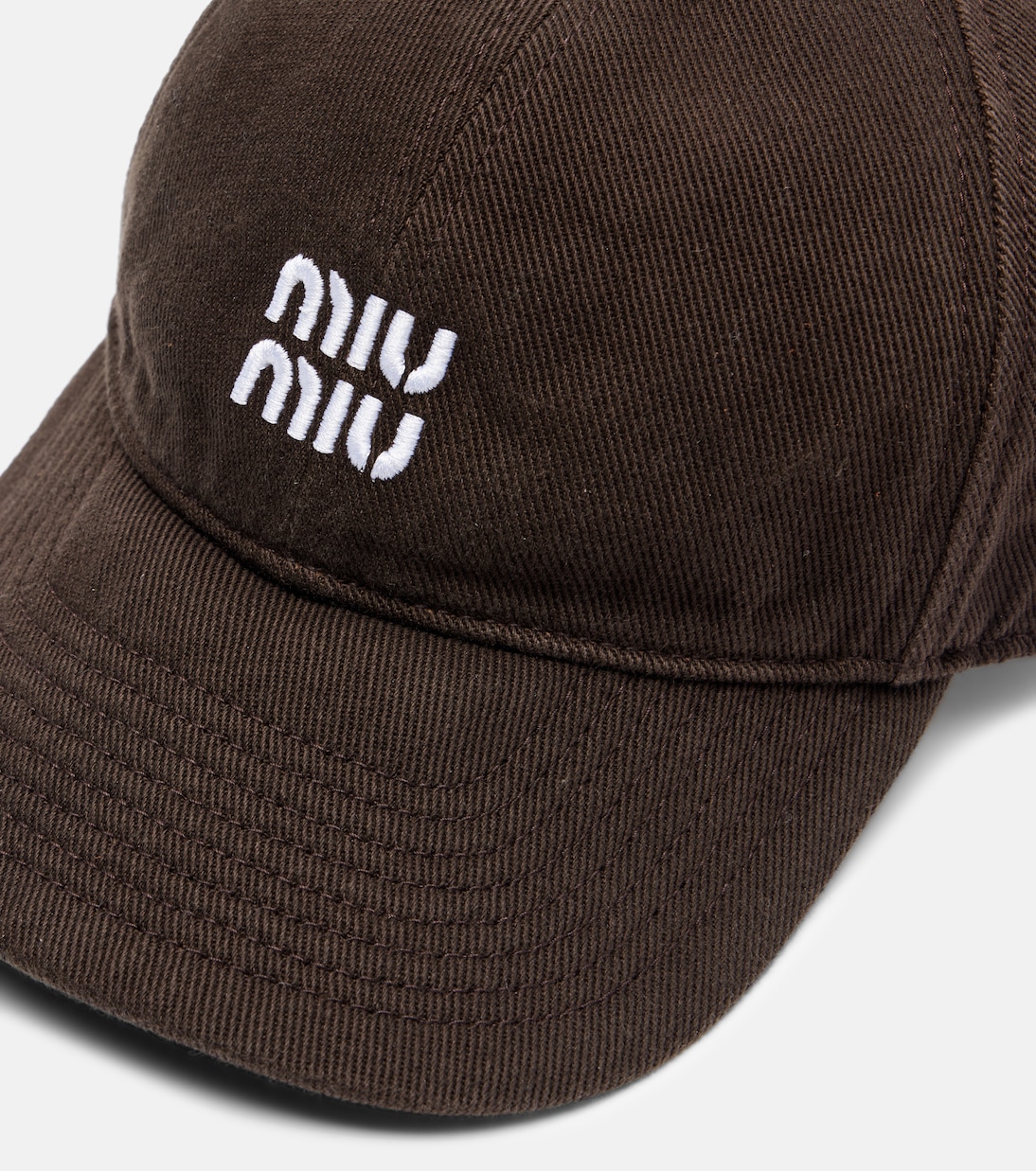 Logo cotton baseball cap | Miu Miu