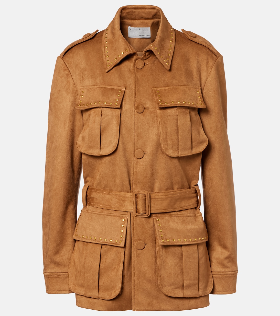 Studded belted field jacket | Xu Zhi