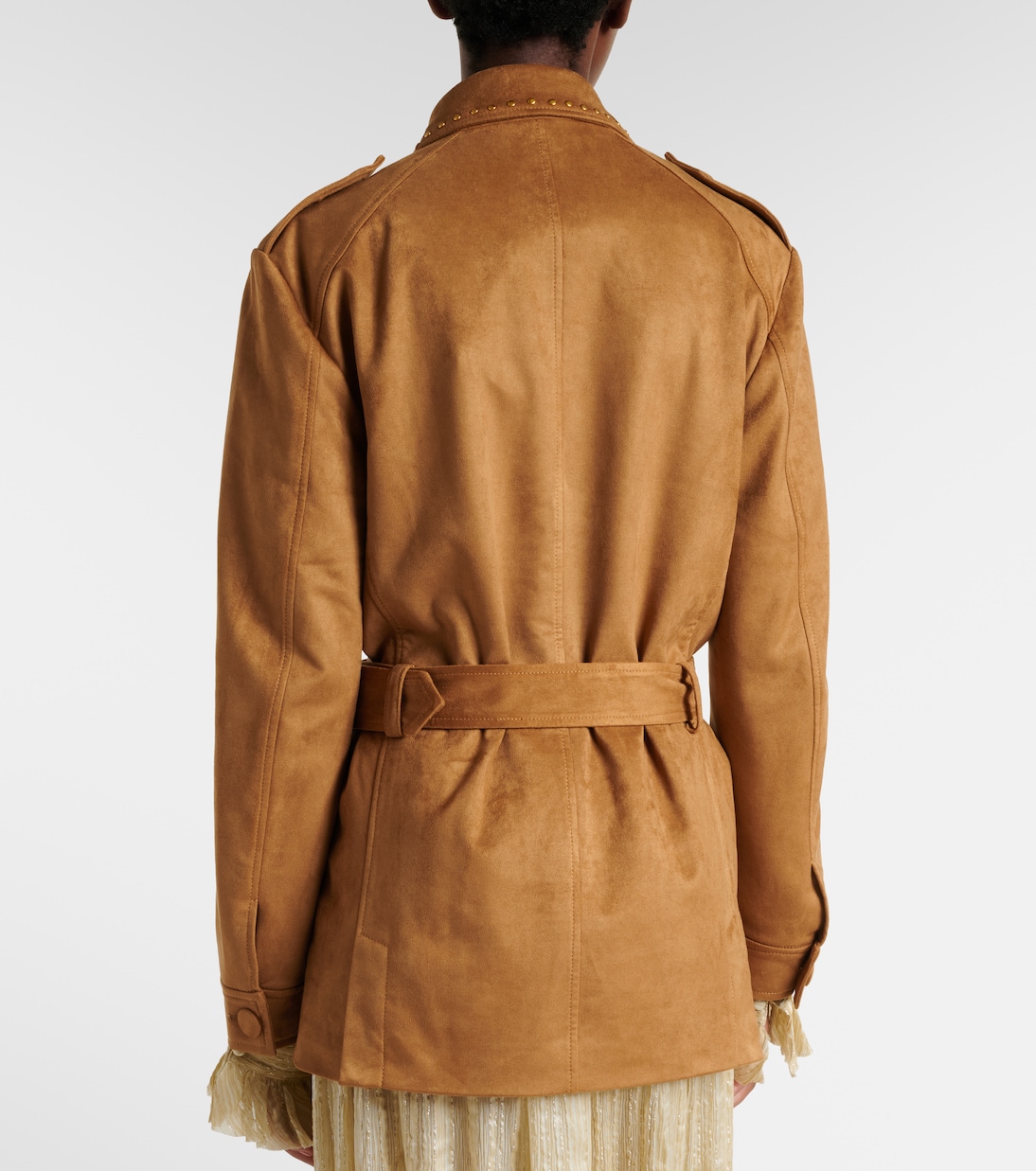 Studded belted field jacket | Xu Zhi