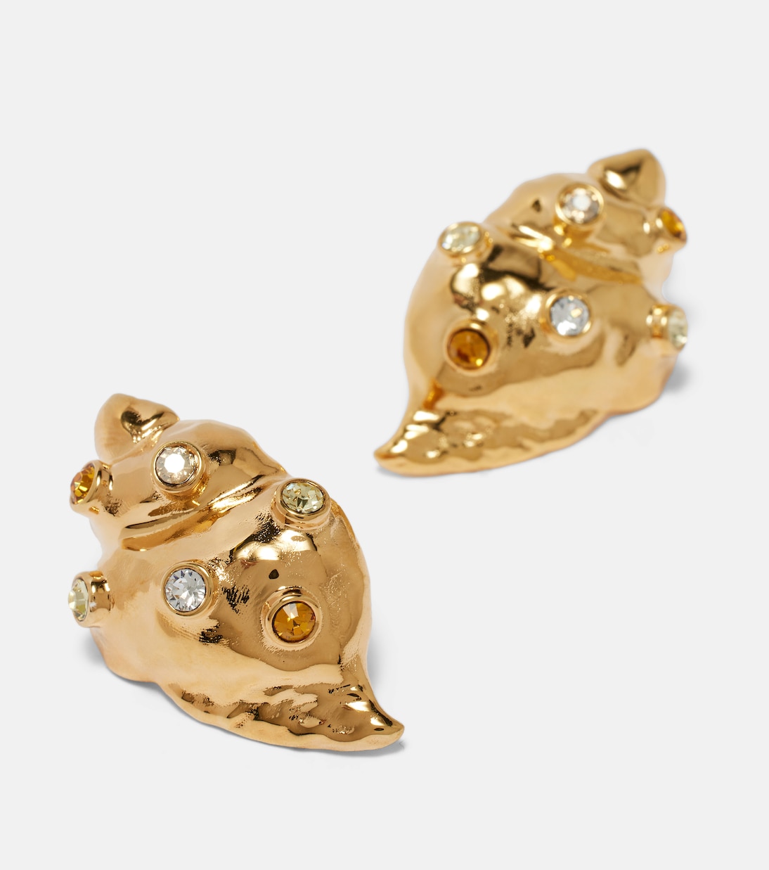 Seashell crystal-embellished earrings | Oscar de la Renta