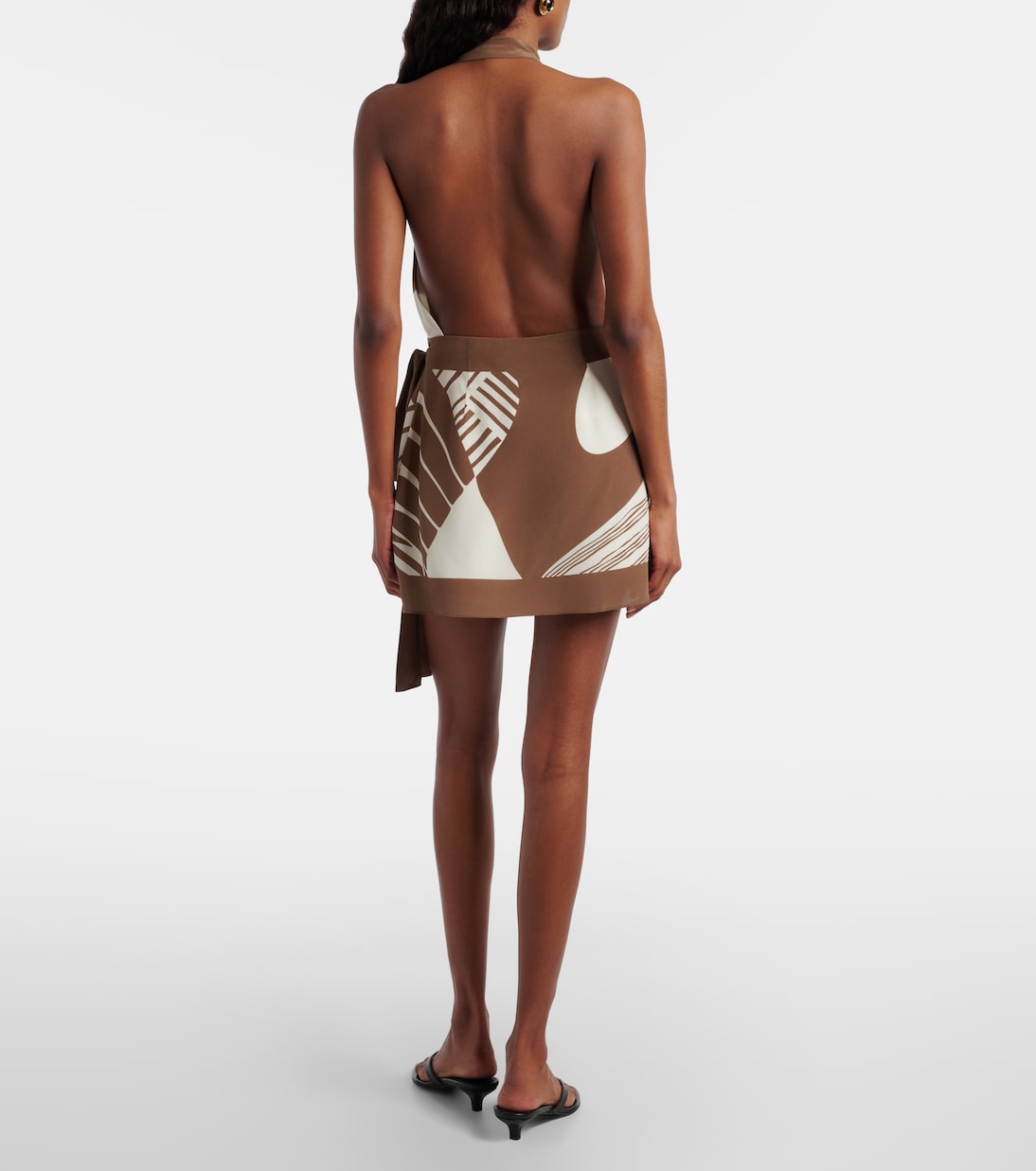 Robe portefeuille Almara imprimée en soie | SIR