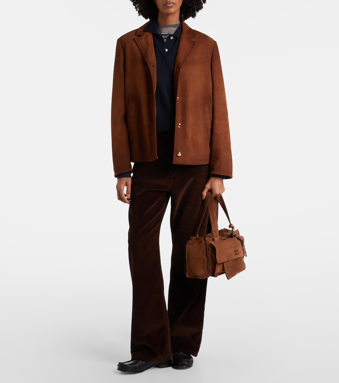 Utilitaire suede shoulder bag | Miu Miu