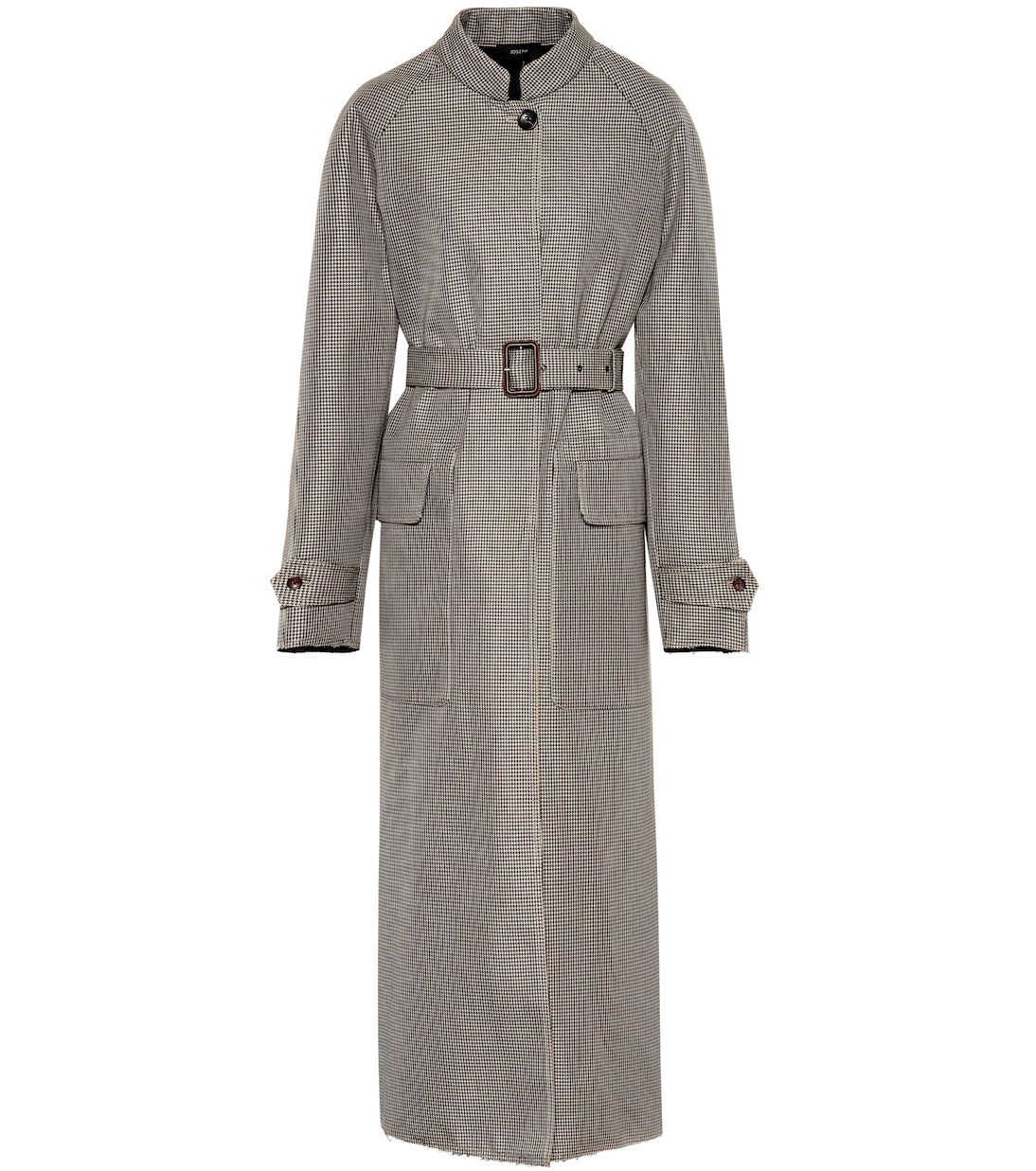 Belted houndstooth coat | Joseph