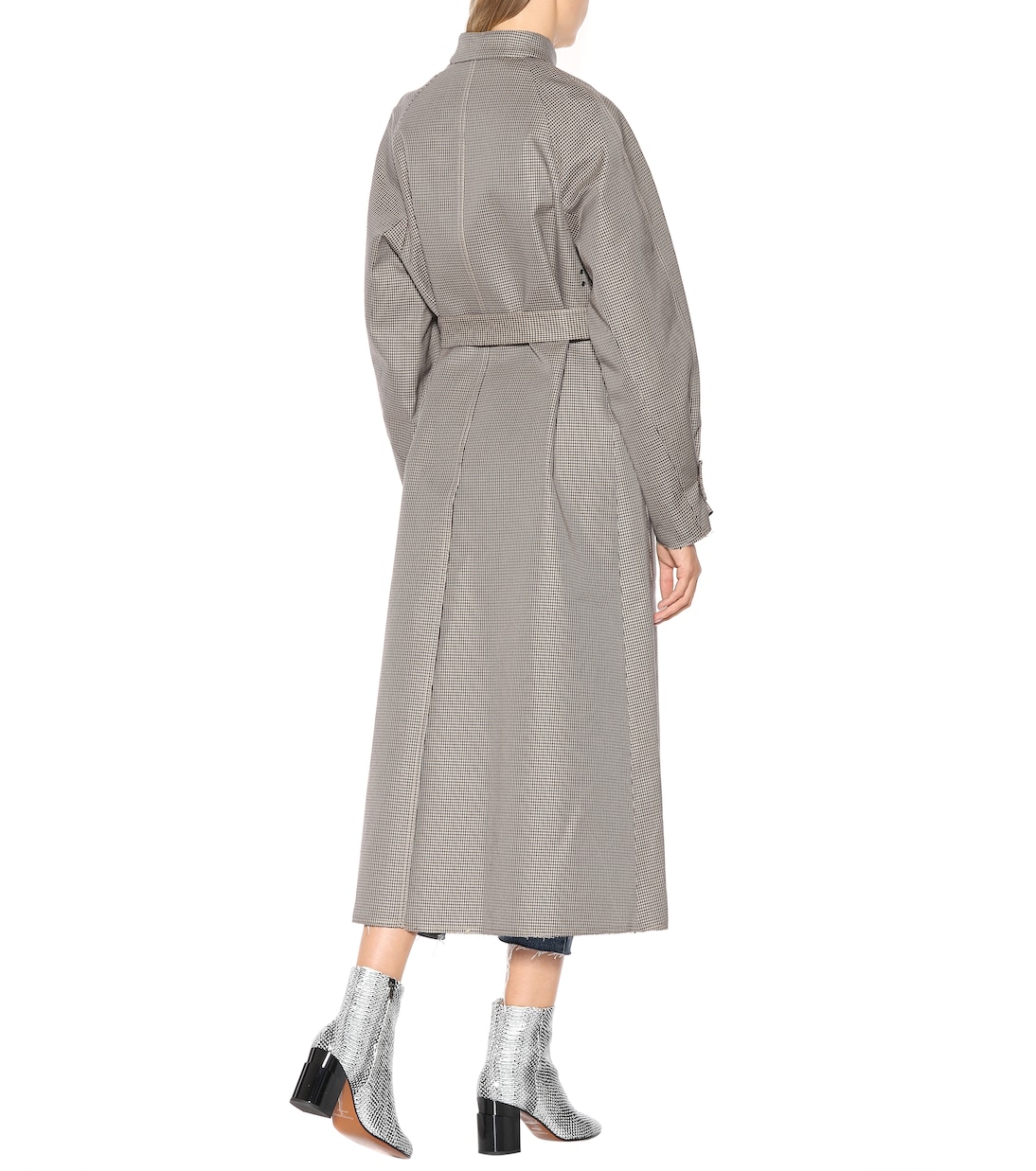 Belted houndstooth coat | Joseph