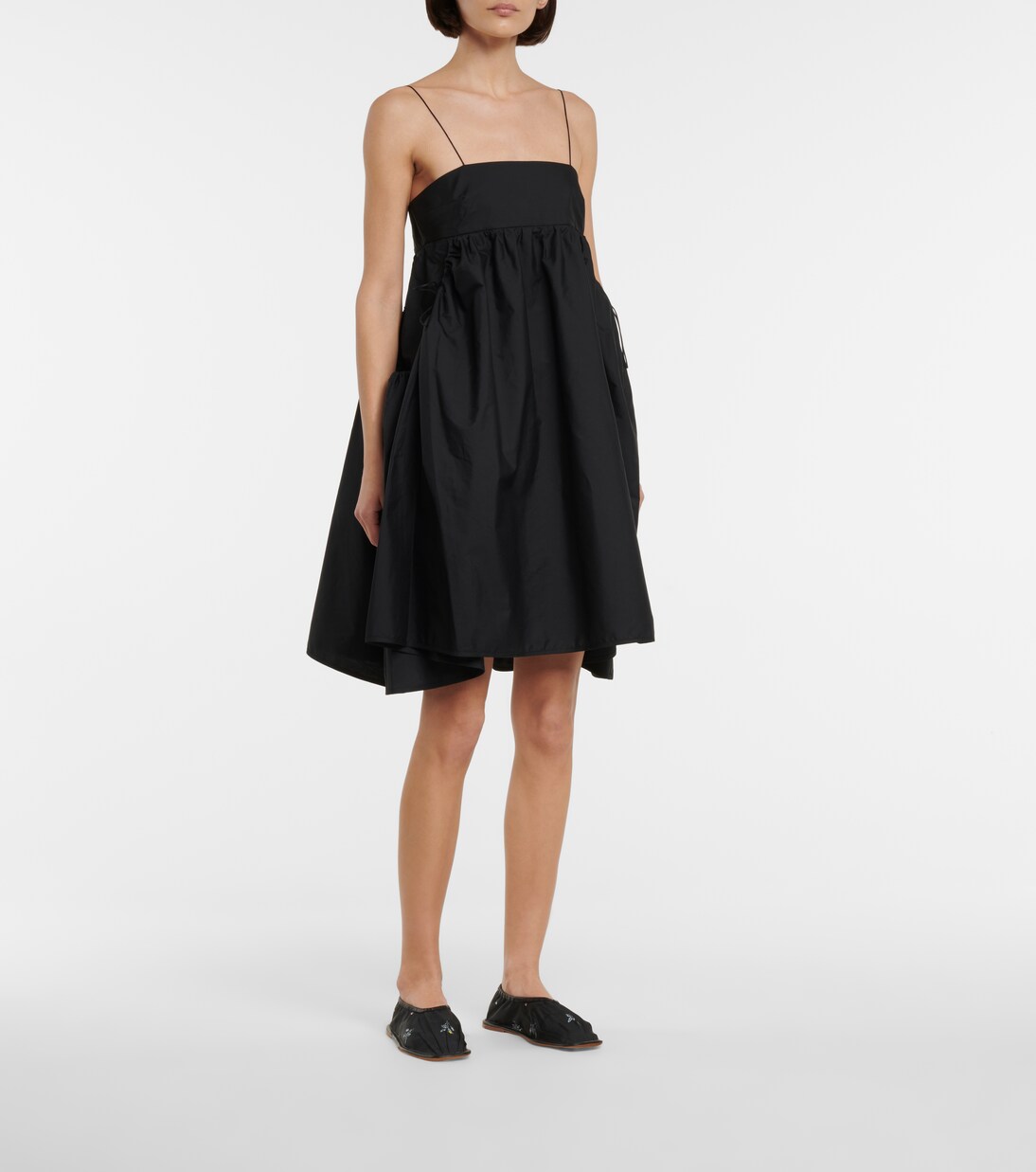 x Hereu Hyacinth floral ballet flats in black - Cecilie