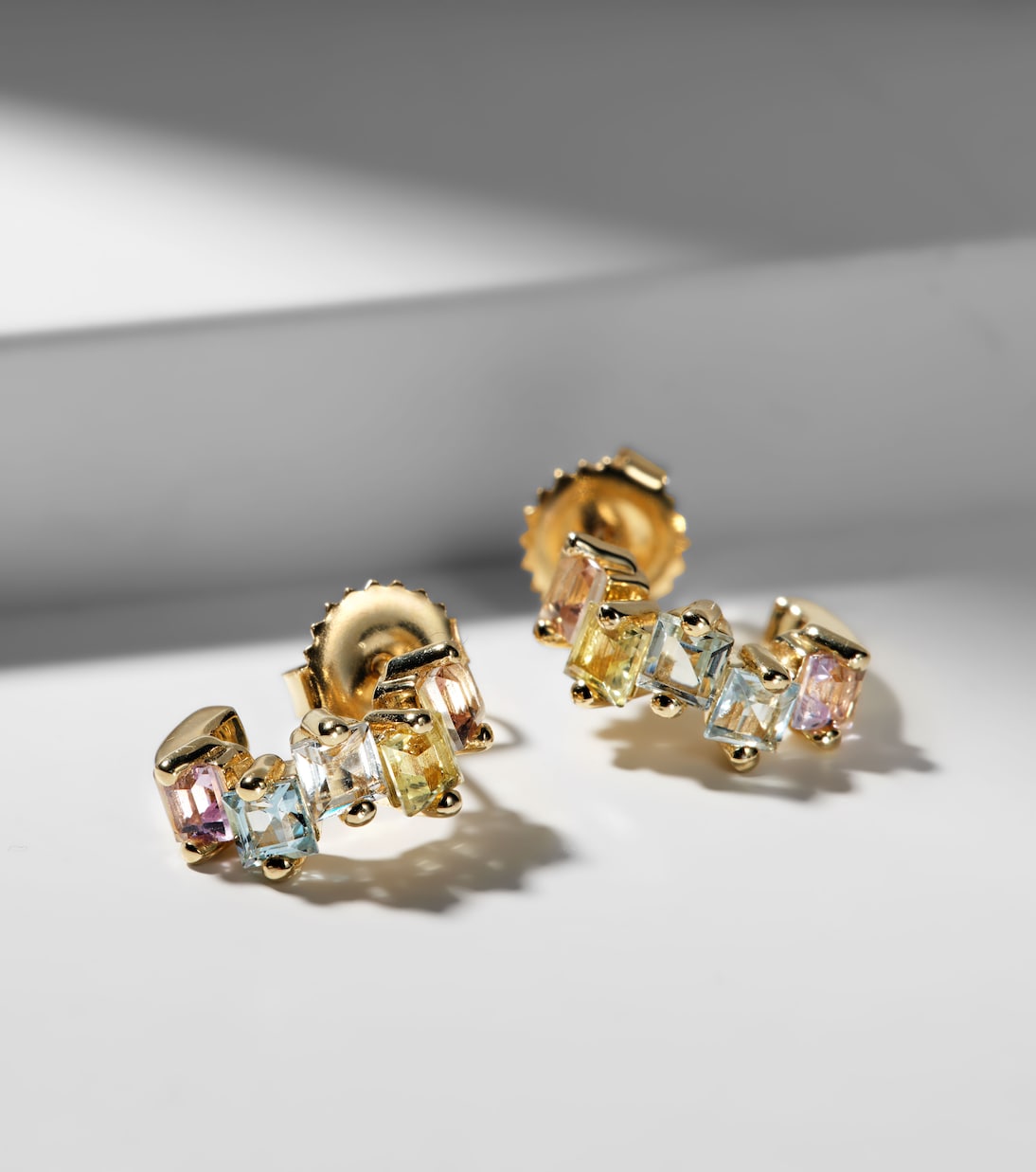 Boucles d'oreilles en or 14 ct et pierres | Suzanne Kalan