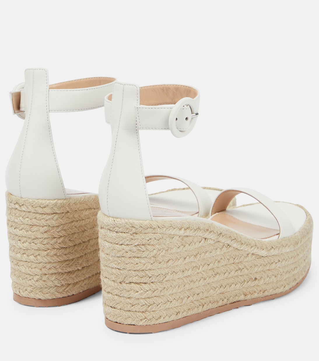 Sandali espadrillas Portofino in pelle con zeppa | Gianvito Rossi
