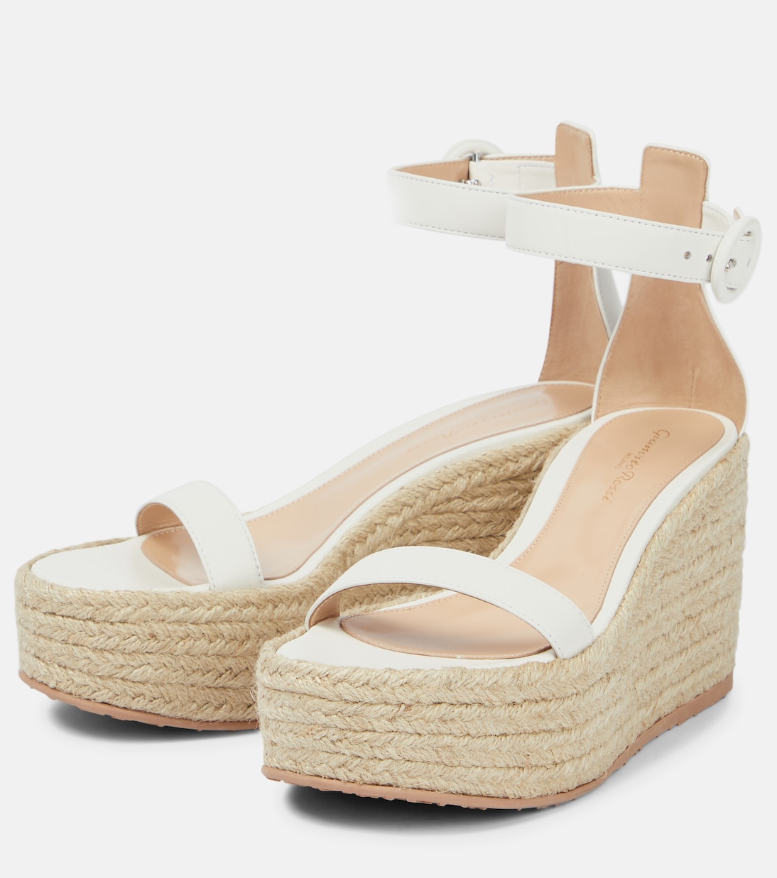 Sandali espadrillas Portofino in pelle con zeppa | Gianvito Rossi