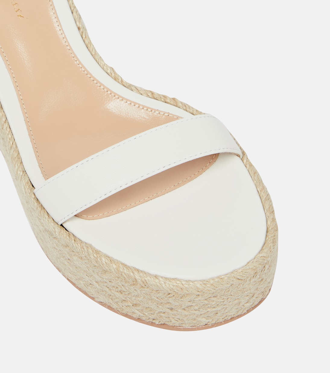 Sandali espadrillas Portofino in pelle con zeppa | Gianvito Rossi