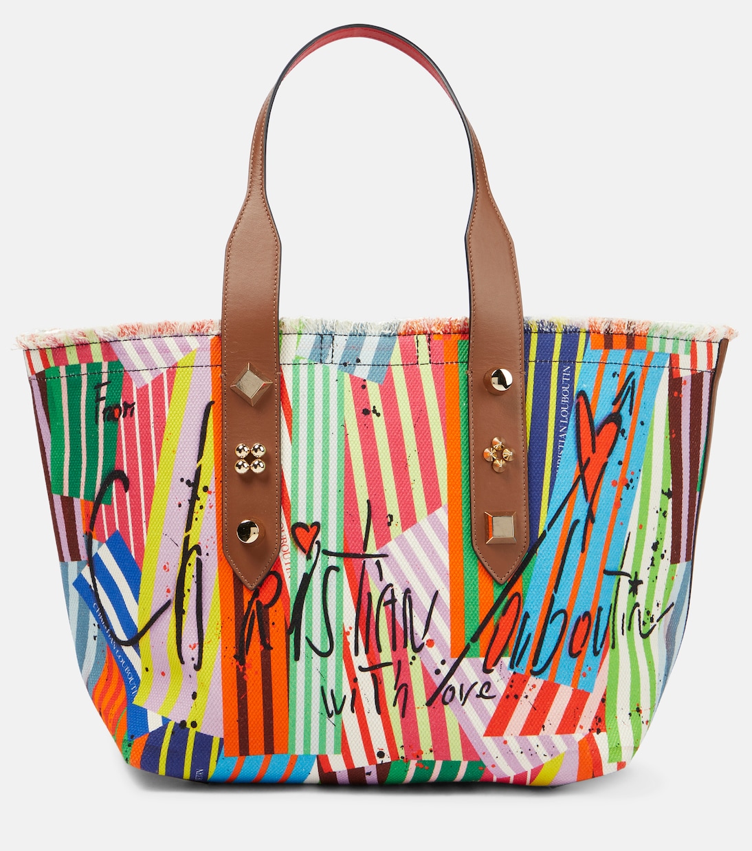 Frangibus Medium printed canvas tote | Christian Louboutin