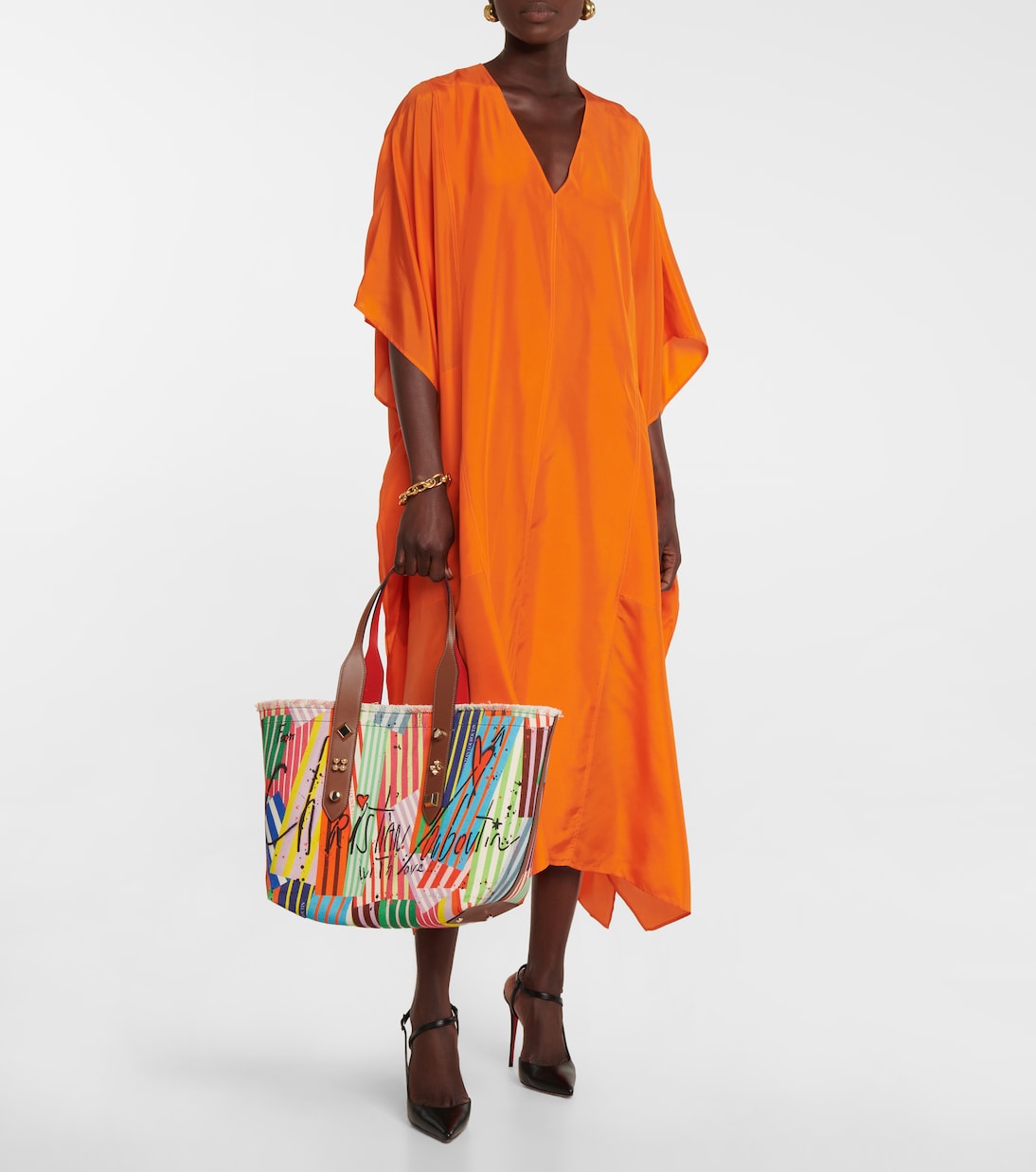 Frangibus Medium printed canvas tote | Christian Louboutin