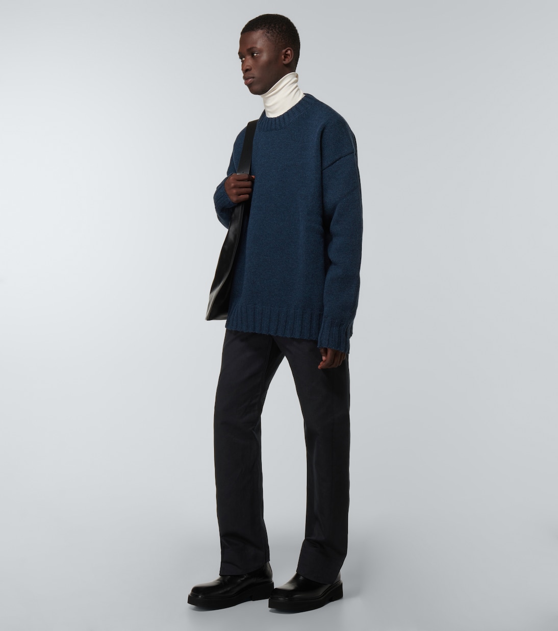 Pantalones chinos rectos de sarga de algodón | Jil Sander