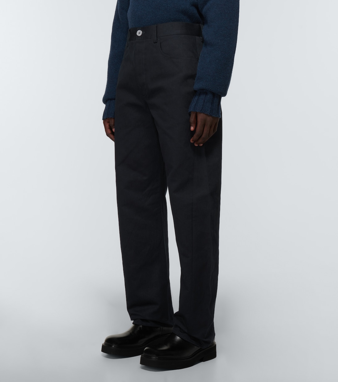 Pantalones chinos rectos de sarga de algodón | Jil Sander